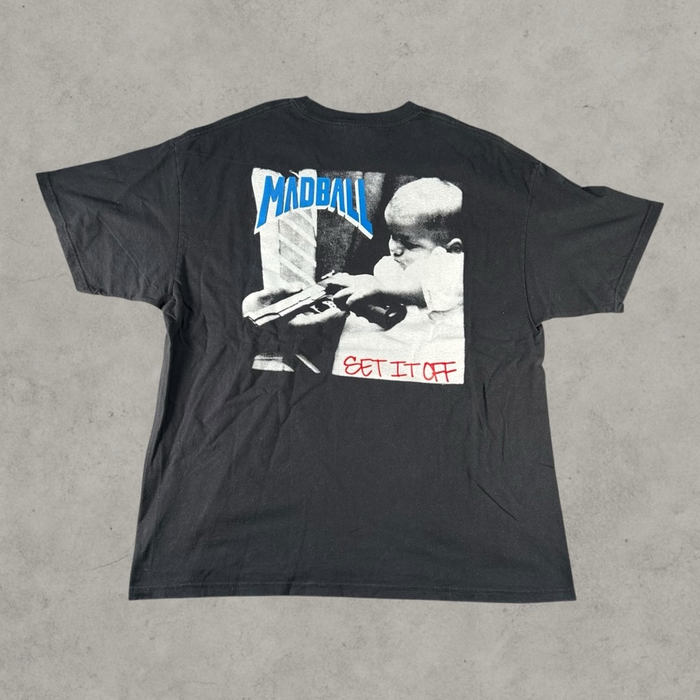 Vintage Madball Shirt Mens XL Black 90s Set It Off Hardcore Metal Album Rare HXC - Picture 7 of 7